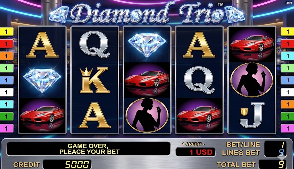 DiamondTrio - Play Online Slot Game at GoldenAura Casino
